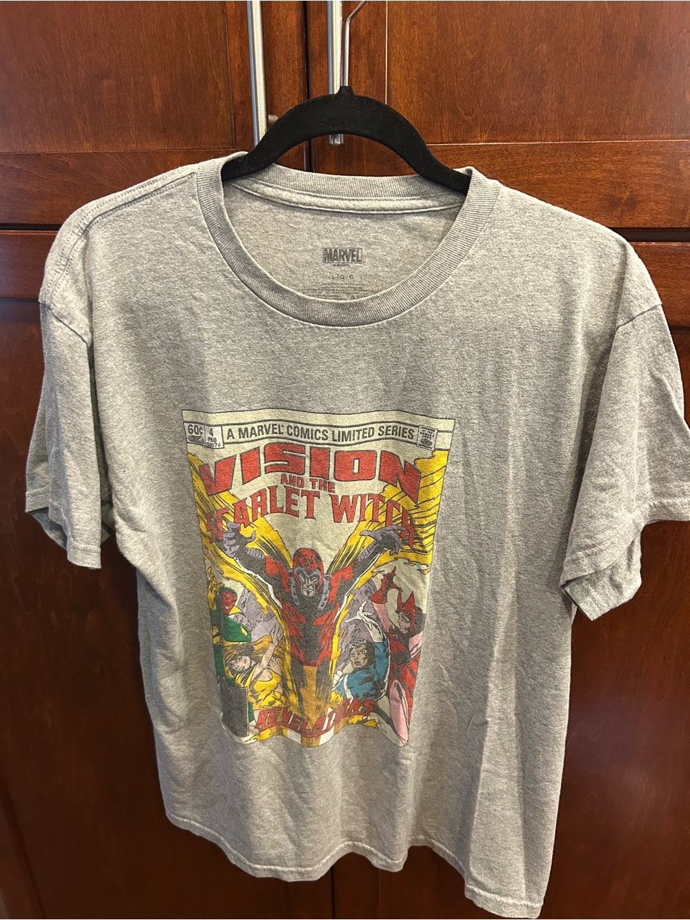 Marvel Vision and Scarlet Witch Gray Graphic Tee